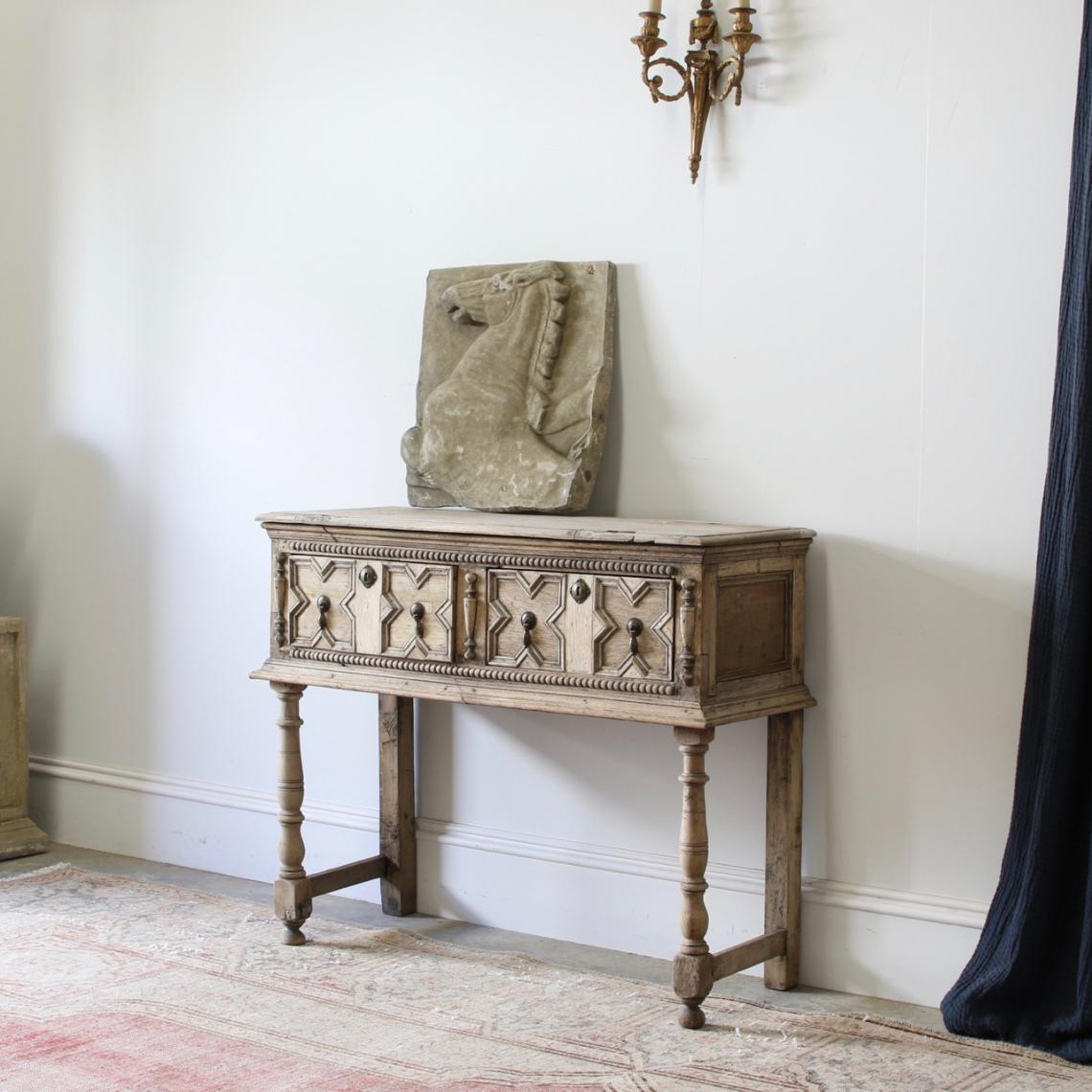 Bleached Jacobean Side Table